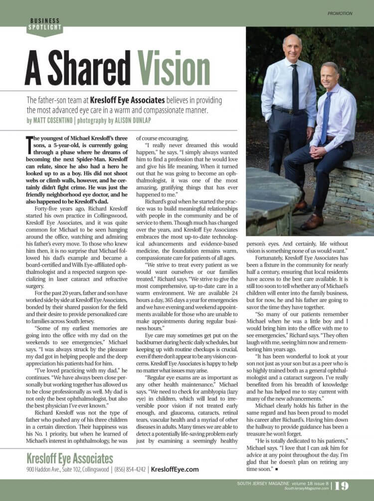 Eye Doctor South Jersey Media Kresloff Eye Associates Collingswood